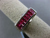 ESTATE WIDE 3.35CT DIAMOND & AAA RUBY 18K WHITE GOLD 3D ETOILE DOUBLE SIDED RING