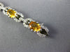 ESTATE 7.10CT DIAMOND & YELLOW SAPPHIRE 14KT WHITE GOLD 3D LOVE TENNIS BRACELET