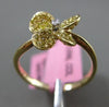 ESTATE .19CT WHITE & FANCY YELLOW DIAMOND 18KT 2 TONE GOLD 3D BUTTERFLY FUN RING