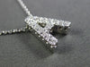 ESTATE .24CT DIAMOND 14KT WHITE GOLD 3D " A " INITIAL FLOATING PENDANT #20372