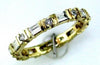 1.3CT DIAMOND 14K YELLOW GOLD ROUND & BAGUETTE CHANNEL ETERNITY ANNIVERSARY RING