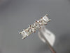 ESTATE .85CT PRINCESS DIAMOND 14K WHITE GOLD FIVE STONE WEDDING ANNIVERSARY RING