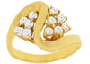 ESTATE .70CT DIAMOND 14KT YELLOW GOLD 3D ROUND TRIANGULAR LOVE KNOT FUN RING