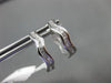 ESTATE .52CT BAGUETTE DIAMOND 18KT WHITE GOLD 3D HEART WAVE HUGGIE EARRINGS