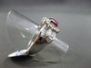 ANTIQUE 1.96CT DIAMOND & AAA RUBY PLATINUM FLOWER DESIGN ENGAGEMENT RING AMAZING