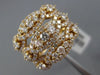 ESTATE LARGE 2.23CT DIAMOND 14KT YELLOW GOLD 3D MULTI ROW INFINITY FUN LOVE RING