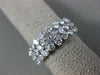 ESTATE WIDE 1.95CT DIAMOND 14KT WHITE GOLD 3 ROW SEMI ETERNITY ANNIVERSARY RING