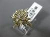 ESTATE LARGE 1.0CT ROUND DIAMOND 14KT YELLOW GOLD CLASSIC FLOWER SNOWFLAKE RING