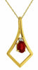 .58CT DIAMOND & AAA RUBY 14K YELLOW GOLD 3D ROUND & OVAL SQUARE FLOATING PENDANT