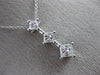 ESTATE LARGE .80CT DIAMOND 14K WHITE GOLD 3D GRADUATING FLOATING PENDANT #15437