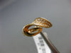 ESTATE .16CT DIAMOND 18KT ROSE GOLD 3D HANDCRAFTED SWIRL LEAF FUN RING