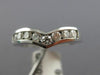 ESTATE .50CT DIAMOND 14KT WHITE GOLD V SHAPE CHANNEL ANNIVERSARY RING #14509