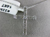 ESTATE .32CT DIAMOND 14KT WHITE GOLD 3D CLASSIC CROSS FLOATING PENDANT #22948