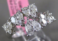 ESTATE WIDE 1.53CT DIAMOND 18KT WHITE GOLD 3D CRISS CROSS MULTI HEART LOVE RING
