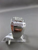 ESTATE MASSIVE 1.68CT DIAMOND 14KT WHITE GOLD 3D HANDCRAFTED SQUARE MENS RING