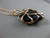 ESTATE .35CT DIAMOND & ONYX 14KT ROSE GOLD 3D HANDCRAFTED HEART FLOATING PENDANT