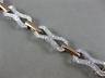 ESTATE WIDE .70CT DIAMOND 14KT WHITE & ROSE GOLD KNOT BUTTERFLY TENNIS BRACELET