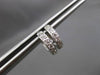 ESTATE .24CT DIAMOND 14KT WHITE GOLD 5 STONE CLASSIC HUGGIE EARRINGS 2mm #24068