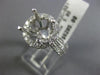 ESTATE LARGE 1.52CT DIAMOND 14KT WHITE GOLD 3D HALO SEMI MOUNT ENGAGEMENT RING