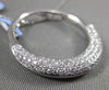 ESTATE LARGE .59CT DIAMOND 14KT WHITE GOLD 3D 3 ROW CIRCULAR FLOATING PENDANT