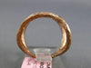 ESTATE LARGE .17CT DIAMOND 14KT ROSE GOLD ITALIAN HANDCRAFTED HAMMERED LOOK RING