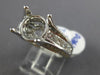 ESTATE LARGE 1.69CT DIAMOND 14K WHITE GOLD FOUR PRONG SEMI MOUNT ENGAGEMENT RING