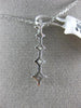 ESTATE LARGE .50CT PRINCESS DIAMOND 14K WHITE GOLD 3D JOURNEY GRADUATING PENDANT