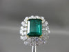 ESTATE LARGE 5.61CT DIAMOND & EMERALD 18KT TWO TONE GOLD ETERNITY COCKTAIL RING