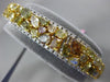 GIA LARGE 26.82CT WHITE & FANCY YELLOW DIAMOND 18K TWO TONE GOLD TENNIS BRACELET