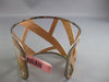 ESTATE LARGE .69CT DIAMOND 14K WHITE & ROSE GOLD 3D CRISS CROSS BANGLE BRACELET