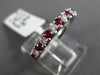ESTATE .65CT DIAMOND & AAA RUBY 14KT WHITE GOLD 3D COMFORT FIT ANNIVERSARY RING
