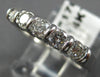 ESTATE .70CT DIAMOND 14KT WHITE GOLD 5 STONE ROUND ANNIVERSARY RING #17047