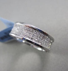 ESTATE 7MM ETERNITY PRINCESS 3.27CT DIAMOND 18KT WHITE GOLD RING EXCEPTIONAL!!!!