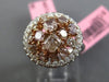 ESTATE WIDE 2.0CT MULTI COLOR DIAMOND 18KT WHITE & ROSE GOLD 3D ANNIVERSARY RING