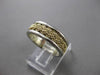 ANTIQUE WIDE 14KT WHITE & YELLOW GOLD WOVEN WEDDING ANNIVERSARY RING 7mm #23564