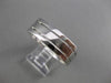 ESTATE LARGE 14KT WHITE GOLD SOLID THREE ROW SQUARE WEDDING BAND RING 8mm #19310