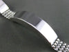 ESTATE WIDE 1.80CT DIAMOND 14KT WHITE GOLD 3D MULTI ROW SEMI MOON LINK BRACELET