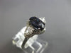 ESTATE 2.21CT DIAMOND & AAA ALEXANDRITE 18KT WHITE GOLD 3D OVAL ENGAGEMENT RING