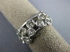 ESTATE WIDE 1.08CT DIAMOND 14KT WHITE GOLD BEZEL ETOILE WEDDING ANNIVERSARY RING