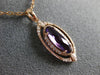 ESTATE 1.15CT DIAMOND & AAA AMETHYST 14KT ROSE GOLD 3D OVAL FILIGREE PENDANT