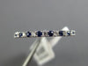 ESTATE .26CT DIAMOND & AAA SAPPHIRE 18K WHITE GOLD 3D STACKABLE ANNIVERSARY RING