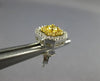 ESTATE .75CT WHITE & FANCY YELLOW DIAMOND 14KT 2 TONE GOLD OCTAGON STUD EARRINGS