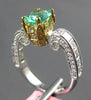 ESTATE 2.50CT DIAMOND & AAA EMERALD 18KT 2 TONE GOLD OVAL ROYAL ENGAGEMENT RING
