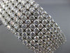 ESTATE LARGE 37.4CT DIAMOND 18K WHITE GOLD 3D CLASSIC MULTI ROW FLEXIBLE BANGLE