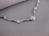 ESTATE FANCY 1.44CTW DIAMOND BY THE YARD 14KT WHITE GOLD STATION NECKLACE #2044