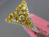 LARGE 1.33CT WHITE & FANCY YELLOW DIAMOND 18KT WHITE & YELLOW GOLD V SHAPE RING