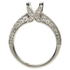 ESTATE .73CT DIAMOND 18K WHITE GOLD 4 PRONG BUTTERFLY SEMI MOUNT ENGAGEMENT RING