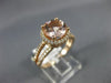 ESTATE LARGE 2.25CT DIAMOND & AAA MORGANITE 14KT ROSE GOLD HALO ENGAGEMENT RING