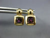 ESTATE .80CT AAA AMETHYST 14KT YELLOW GOLD 3D CLASSIC SQUARE STUD EARRINGS