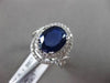 ESTATE LARGE 4.68CTW DIAMOND & SAPPHIRE 14KT WHITE GOLD INFINITY ENGAGEMENT RING